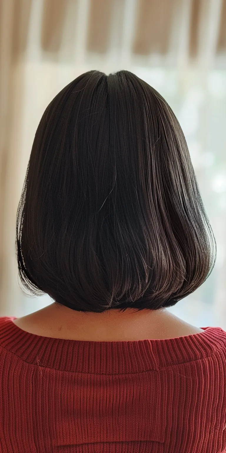 long bob hairstyle Asymmetric cut, Bob Short brush Japanese women's hairstyles, Layered hair