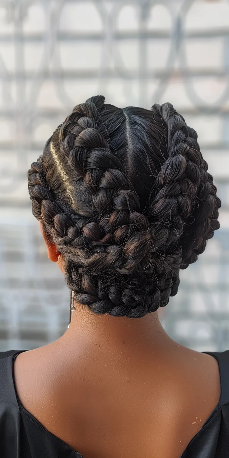 braided updo hairstyles Waterfall braids, French twist, Hair twists, braid, Braid