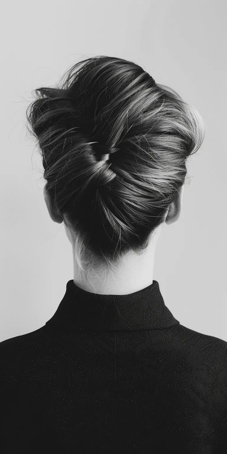 hairstyles for fine hair Chignon, Updo, French twist, Ballerina bun, Asymmetric cut