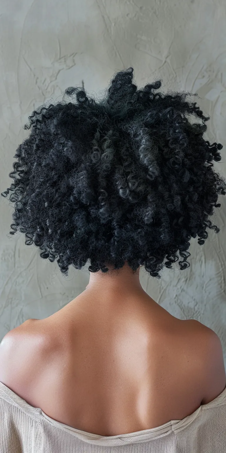 natural curly hairstyles Kinky hair, Afro puffs, Digital perm, Jheri curl, Asymmetric cut