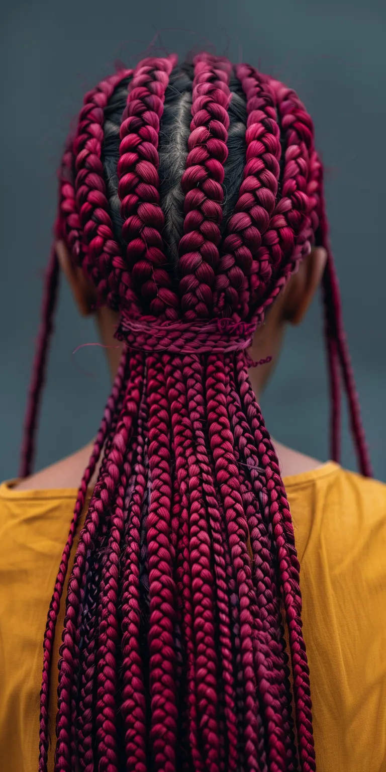 burgundy knotless braids Hair twists, Crochet braids, Waterfall Boho Cornrows