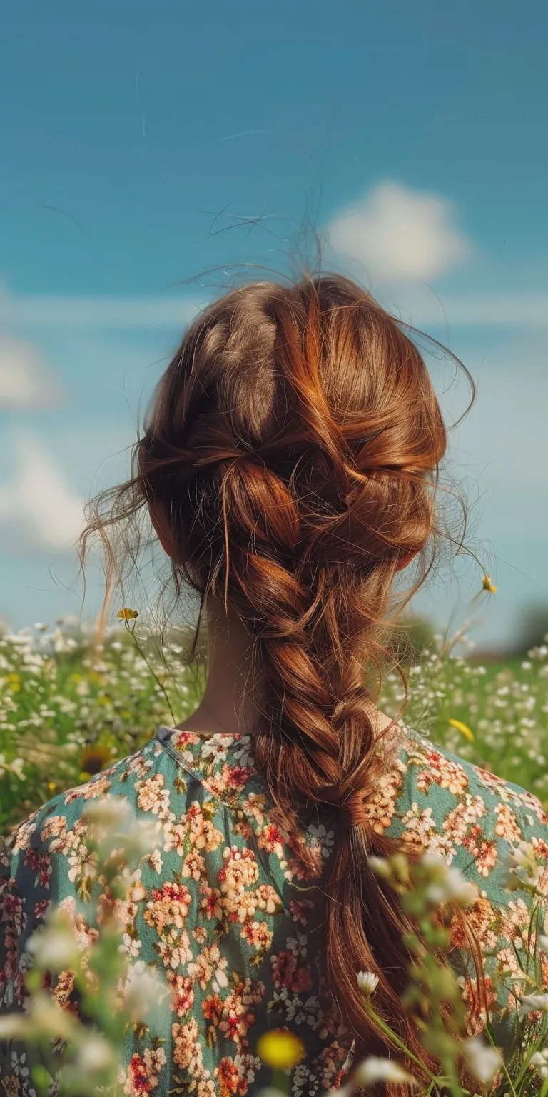 summer hairstyles Milkmaid braid, Boho braids, French Updo, Braid