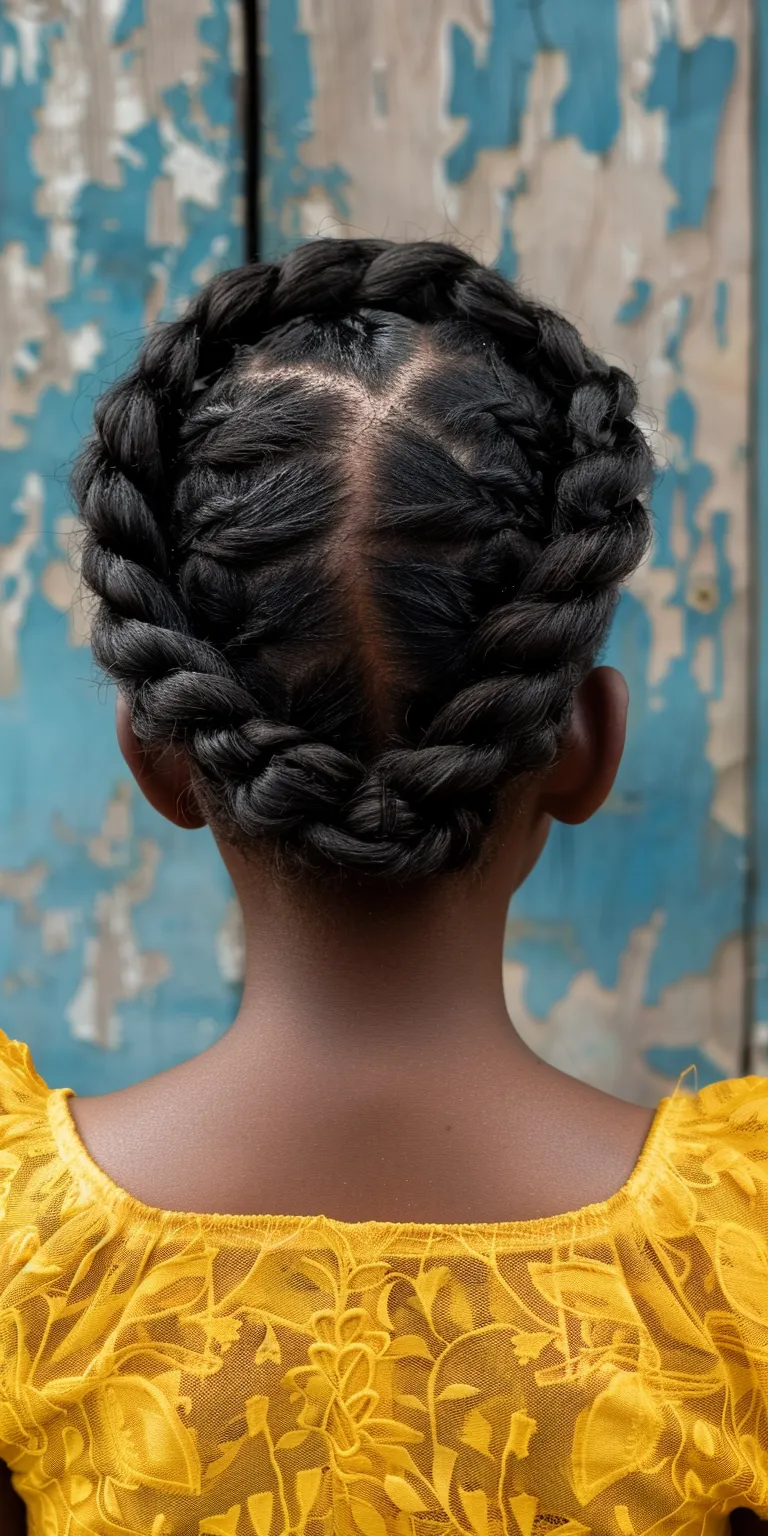 african hairstyles Milkmaid braid, French twist, Hair twists, Waterfall braids, braid