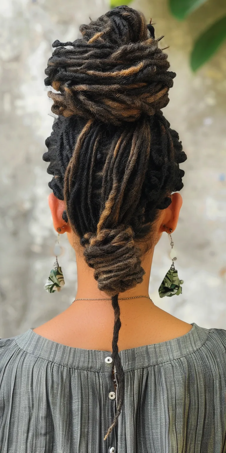 dreads hairstyles for ladies French twist, Waterfall braids, Updo, Boho Hair twists