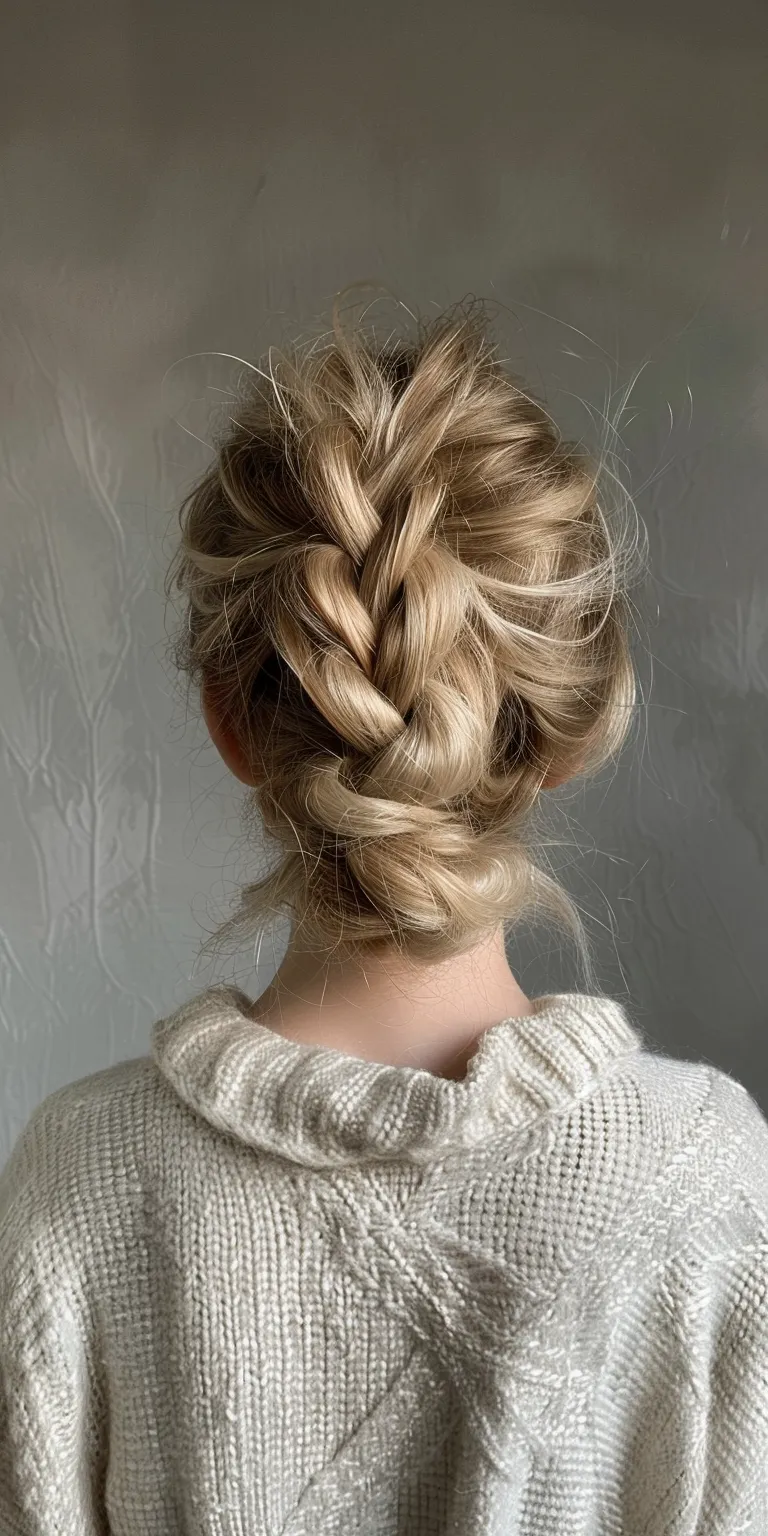 thread hairstyles Waterfall braids, French braid, Updo, Chignon, Milkmaid braid