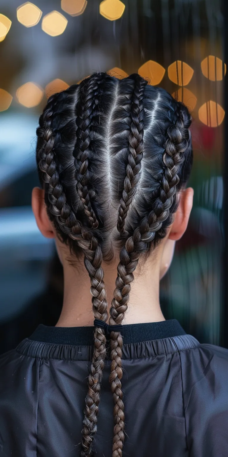 cool braids Cornrows, Waterfall braids, Hair twists, Braid, Boho