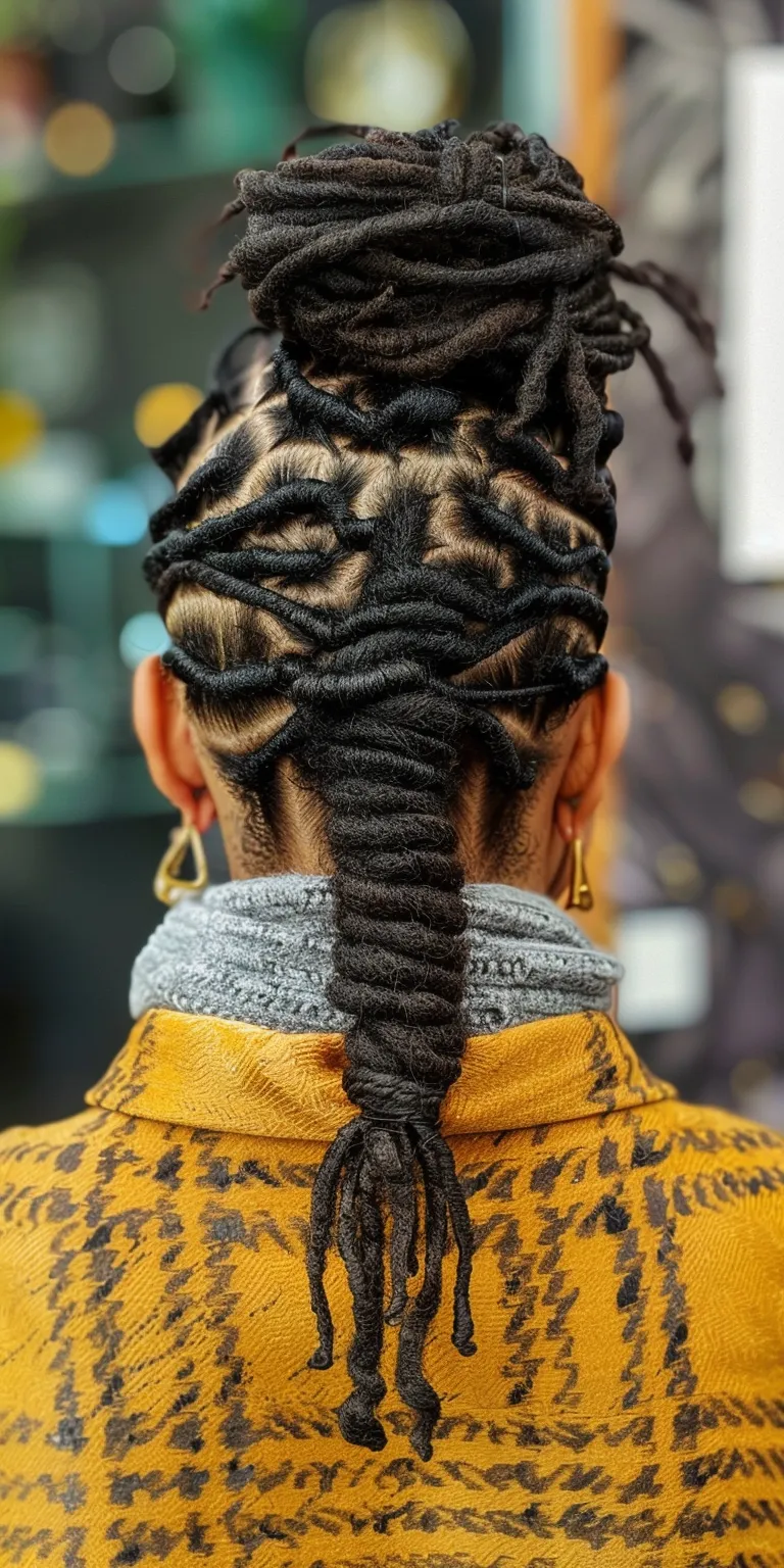 locs hairstyle Hair twists, Cornrows, French twist, Waterfall braids, Dreadlocks