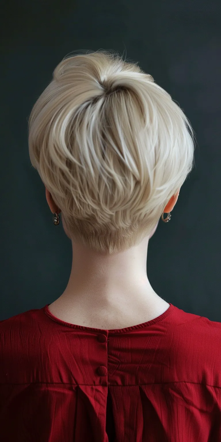 short blonde haircuts Asymmetric cut, Pixie Short brush Butterfly haircut, hair