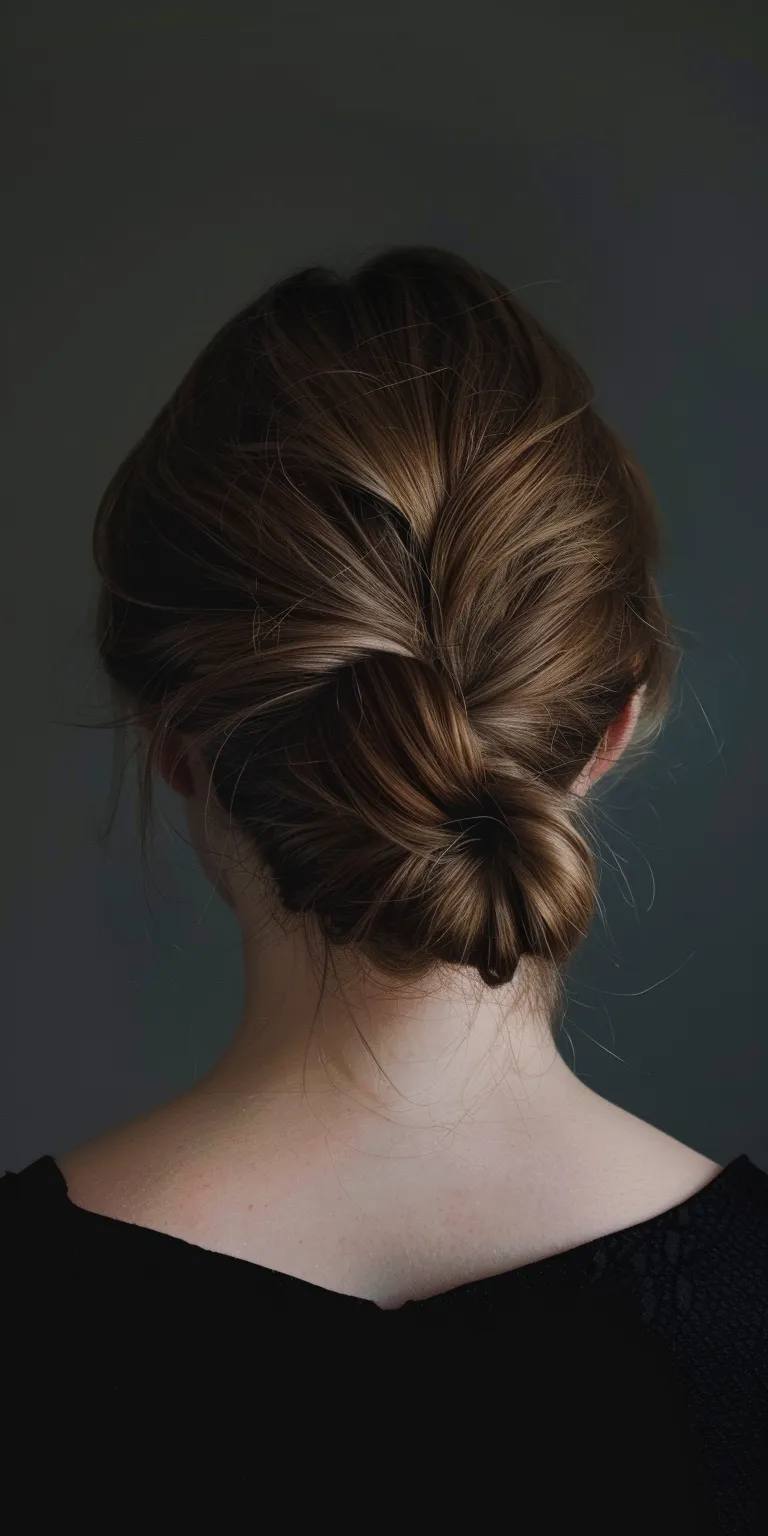 2000s hairstyles Chignon, Updo, Ballerina bun, French twist, Milkmaid braid