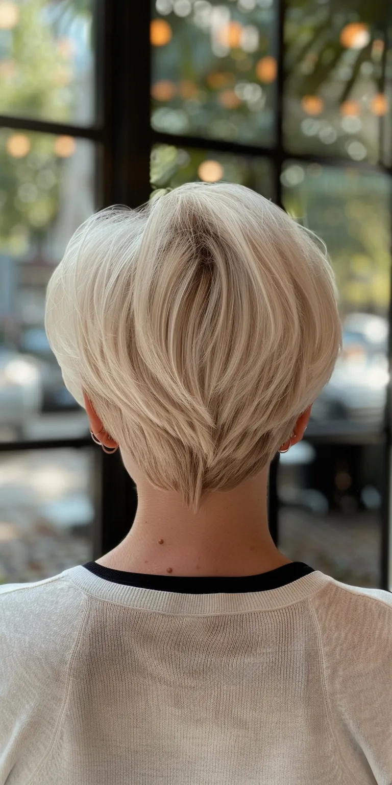 short blonde hairstyles Asymmetric cut, Chignon, Pixie French twist, Pompadour