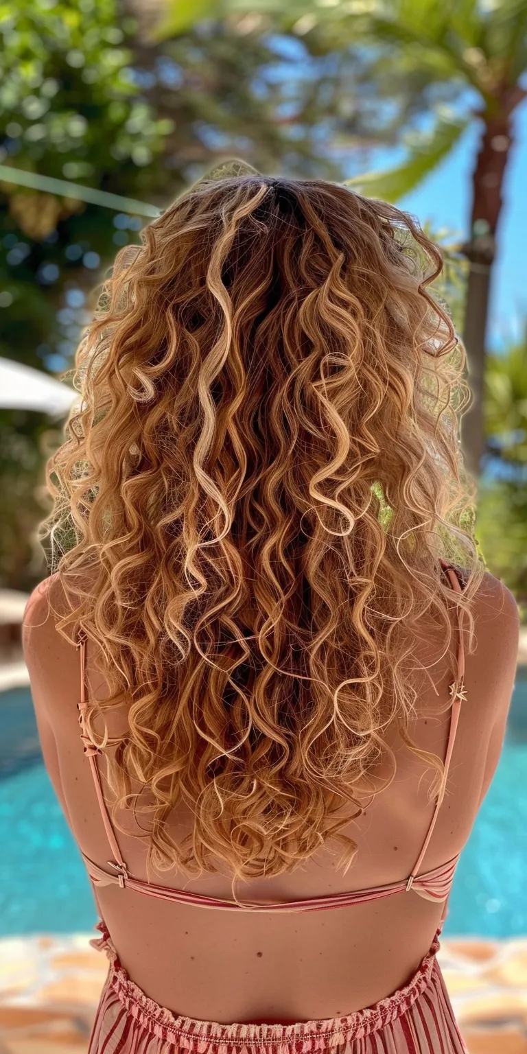 vacation hairstyles Curly hair, Ringlets, Mermaid Digital perm, Hair crimping