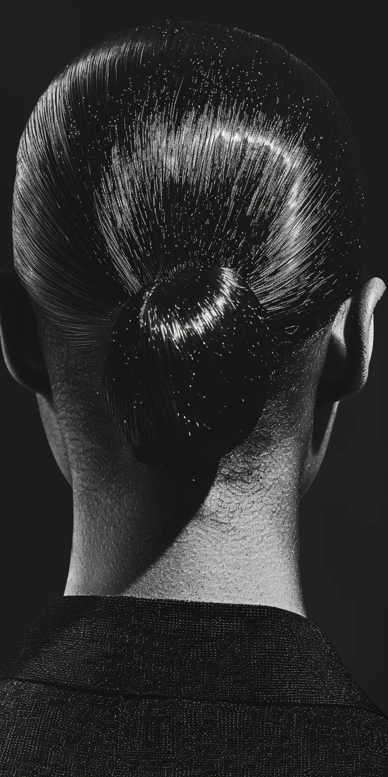 slick back Finger wave, Chignon, French twist, Updo, Tonsure