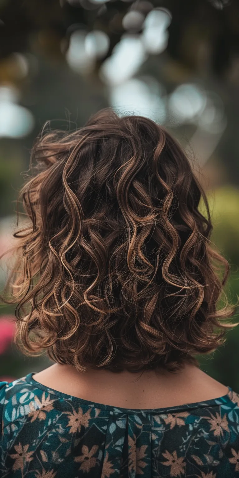 perm hairstyle Digital perm, Ringlets, Layered hair, Curly Asymmetric cut