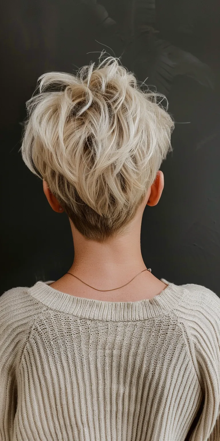 types of haircuts female Pixie cut, Asymmetric Short brush Updo, Layered hair