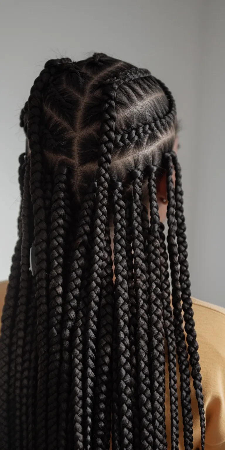 jumbo knotless box braids Crochet braids, Hair twists, Waterfall Boho Dreadlocks