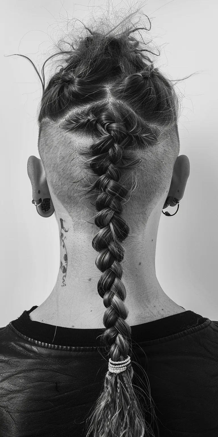 mohawk braids French twist, braid, Milkmaid Updo, Braid