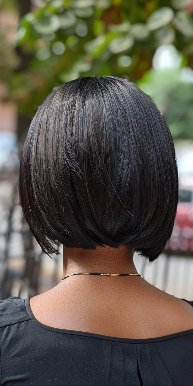 bob hairstyles Asymmetric cut, Bob Short brush Stacked bob, Professional cut