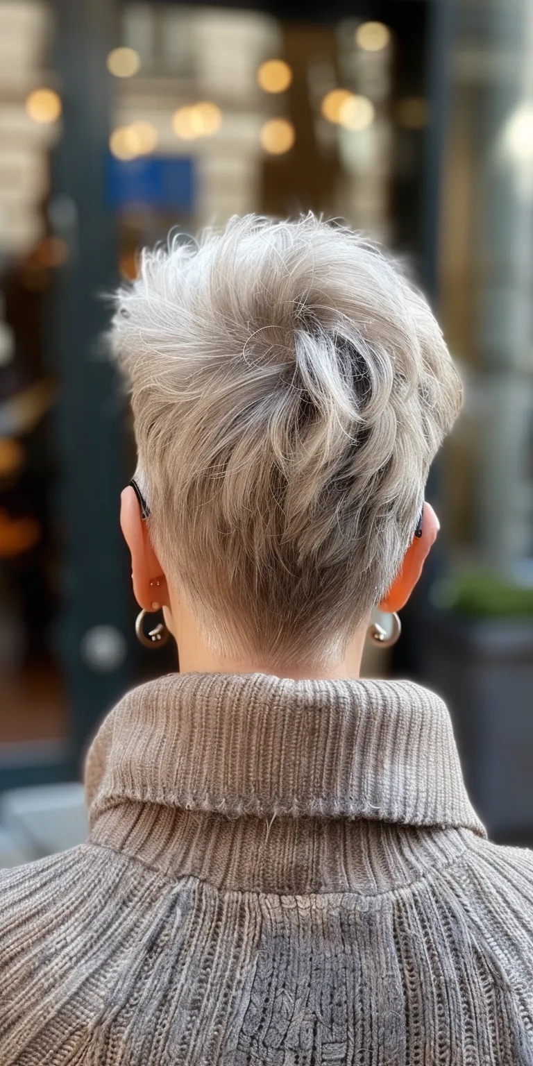 short hair styles for older women Pixie cut, Asymmetric Updo, Pompadour, Chignon