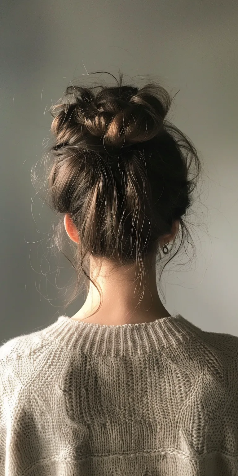 greasy hairstyles Ballerina bun, Updo, Chignon, French twist, Ponytail