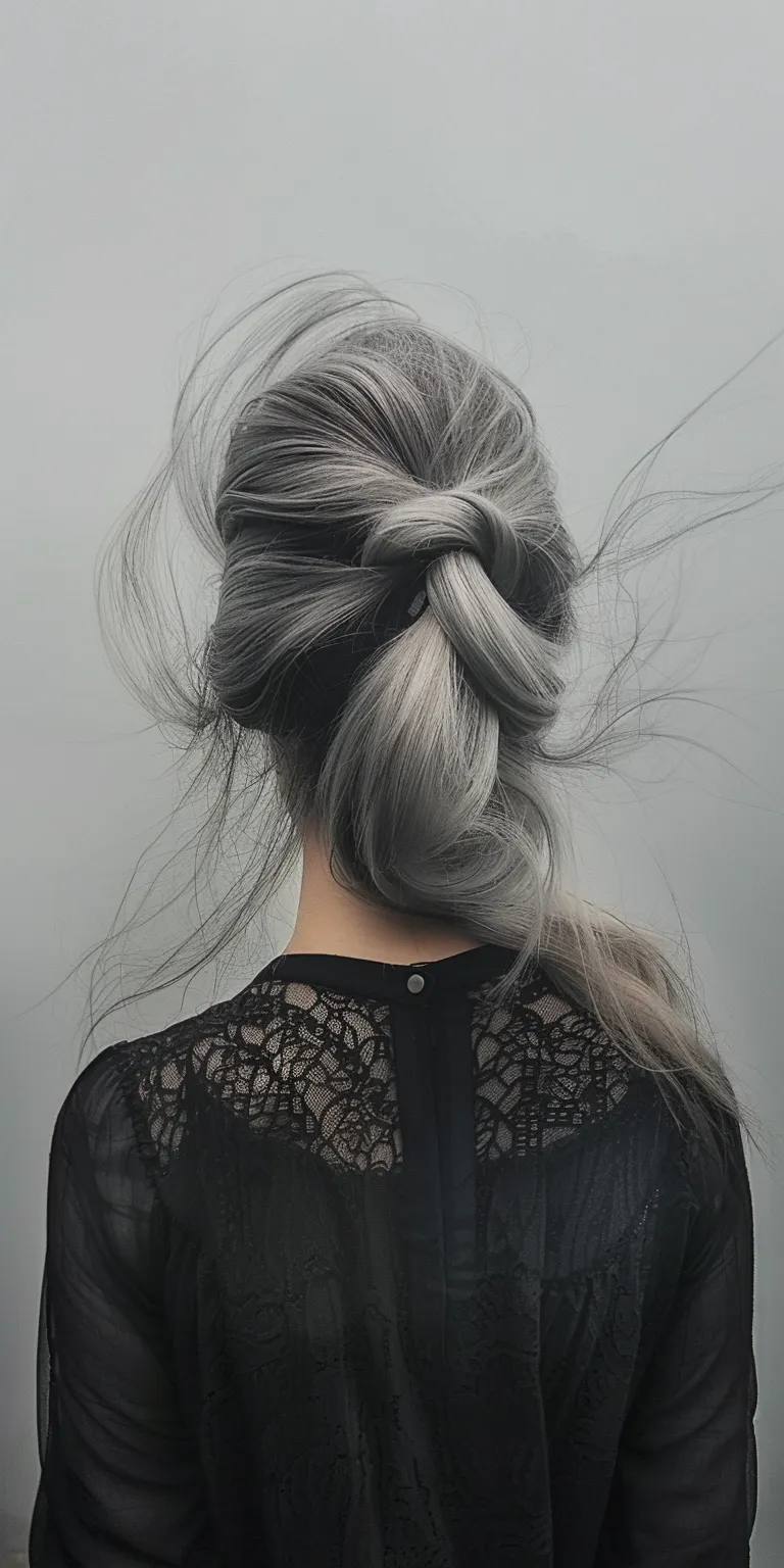 wolf hairstyle Updo, Chignon, Ballerina bun, French twist, Layered hair