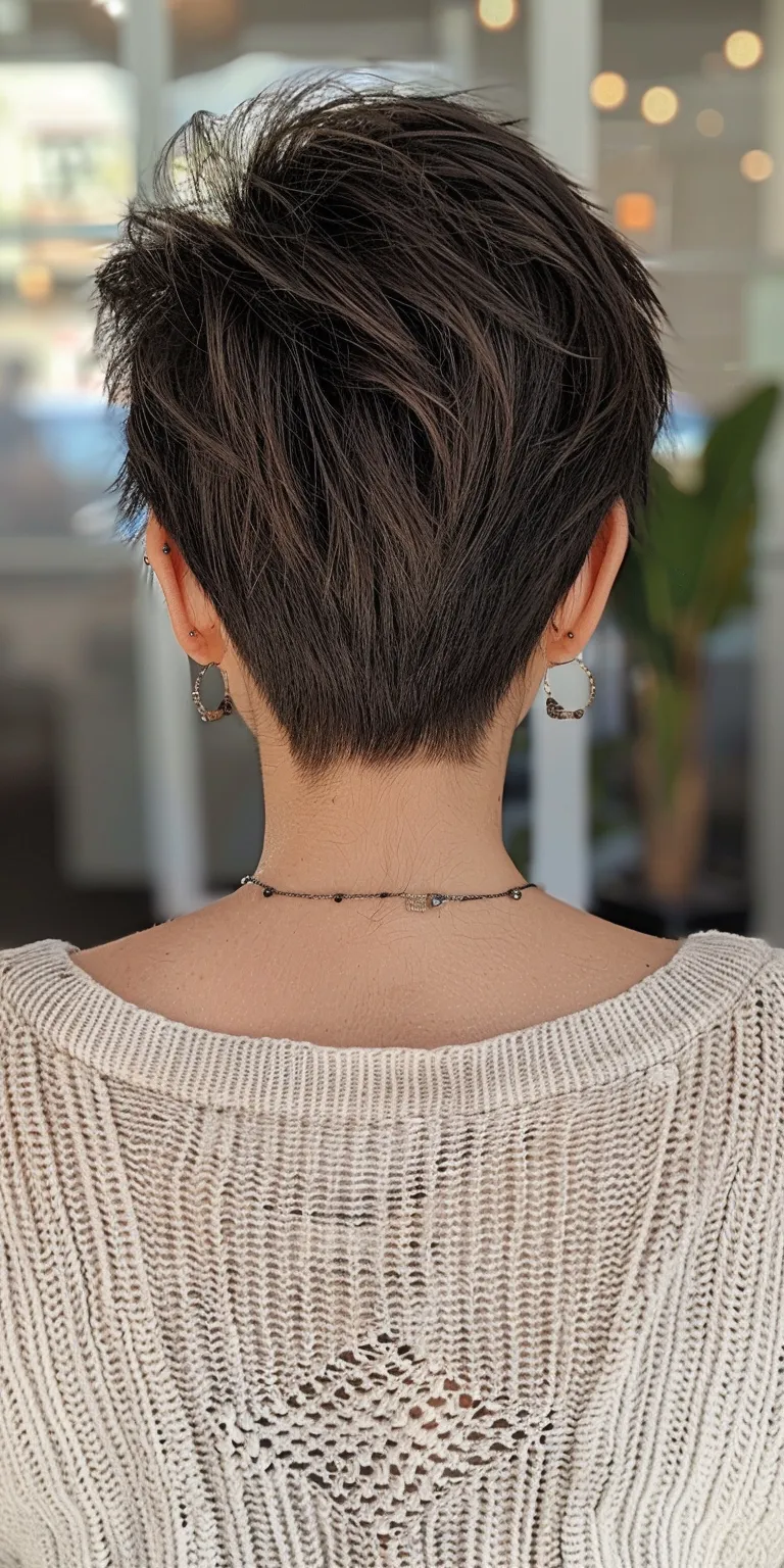 short haircuts for thin hair Asymmetric cut, Short brush Pixie Butterfly haircut