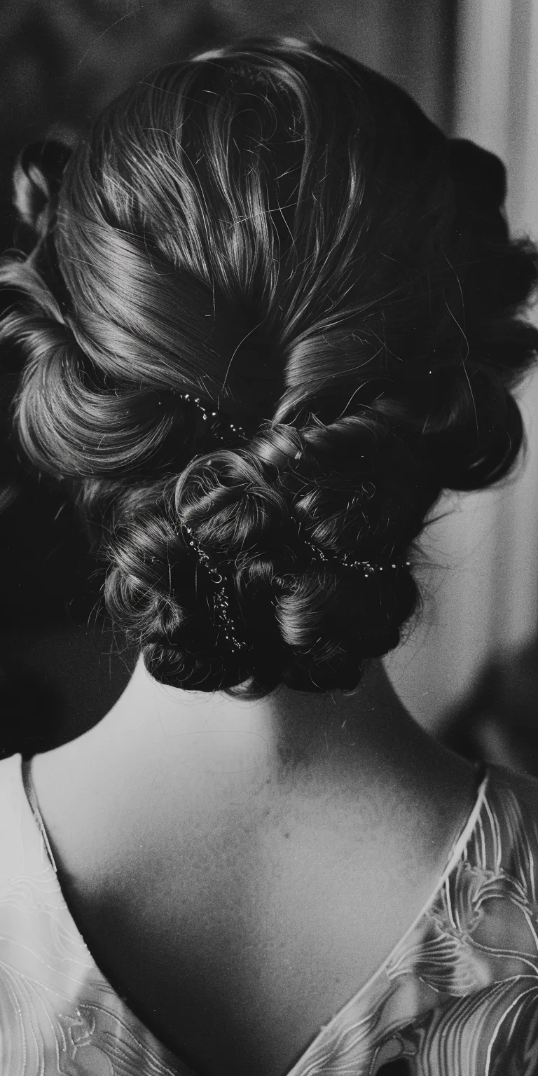 1920s hairstyles Chignon, Milkmaid braid, Updo, Finger wave, French twist