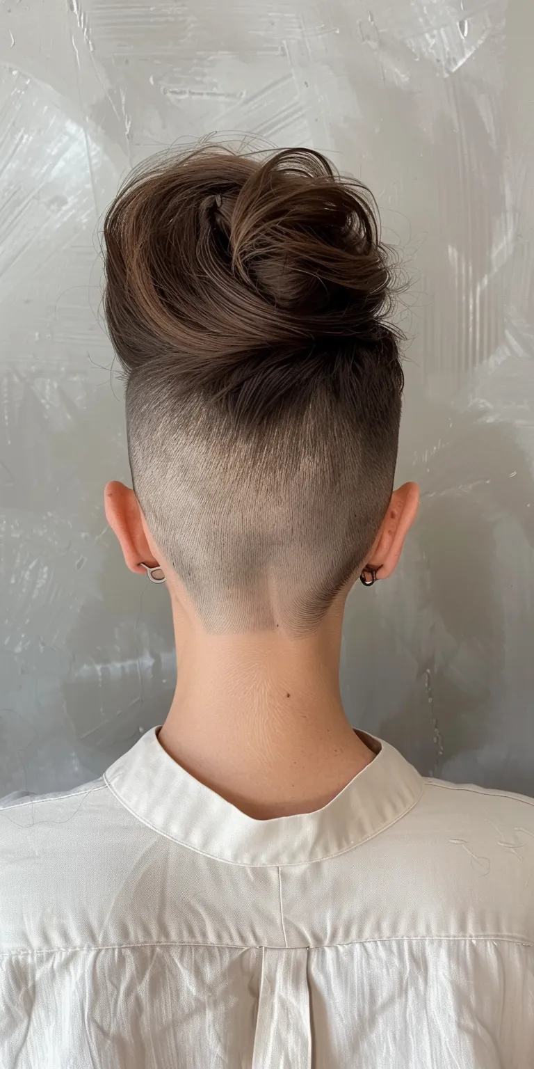 undercut hairstyles women Pompadour, Asymmetric cut, Butterfly haircut, Short brush Mohawk