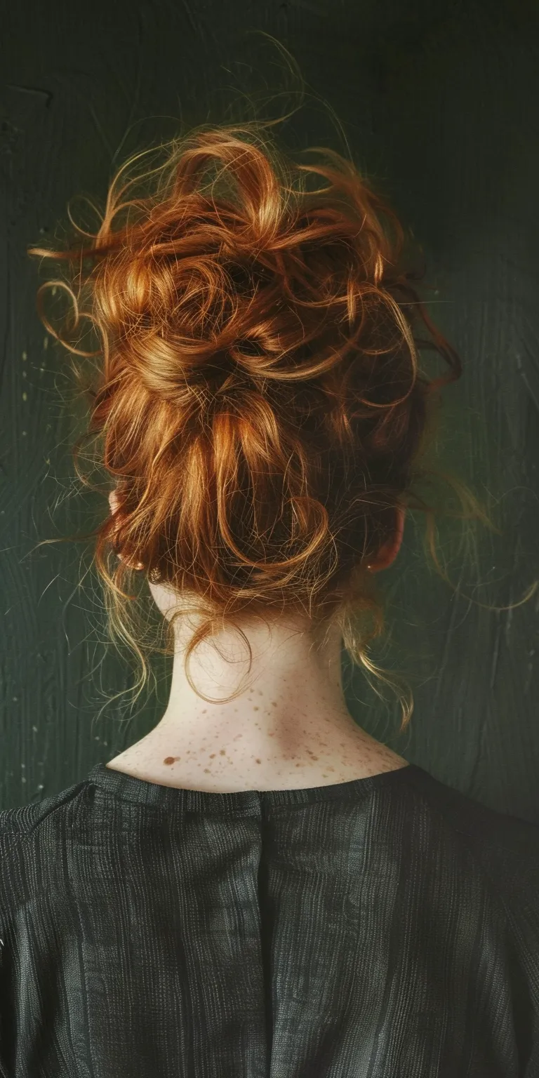 grunge hairstyles Chignon, Updo, Milkmaid braid, Ballerina bun, Feathered hair