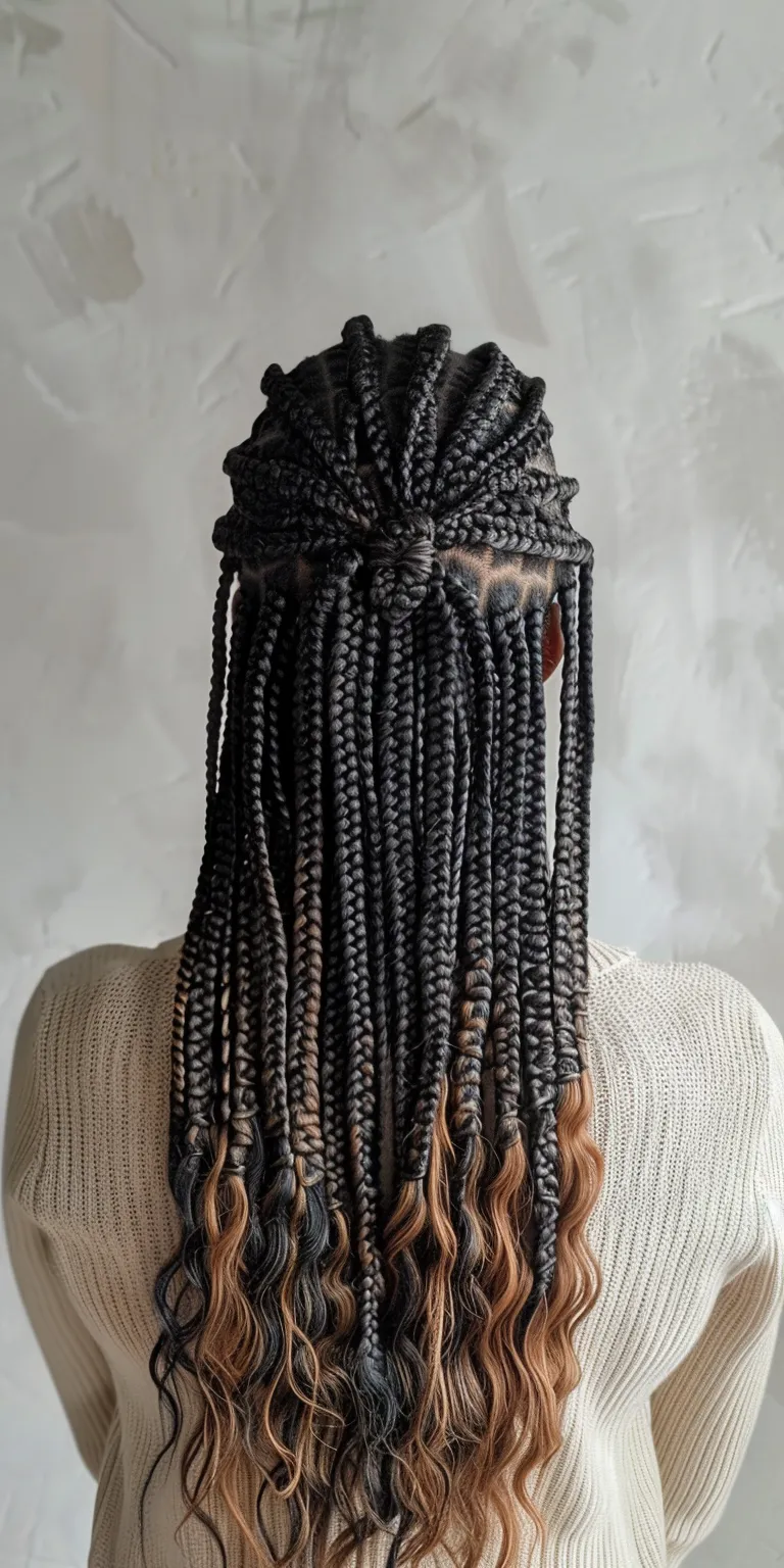 small box braids long Crochet braids, Hair twists, Waterfall Boho Layered hair