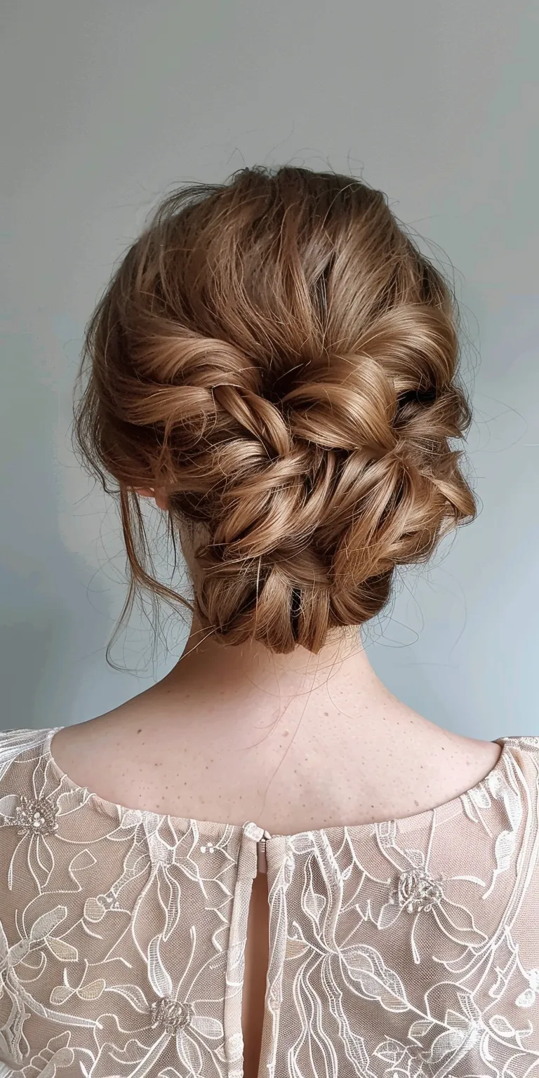 wedding hair styles Updo, Waterfall braids, Milkmaid braid, French twist