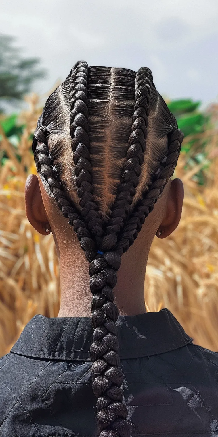 straight back cornrows Cornrows, Hair twists, Waterfall braids, French twist, Braid