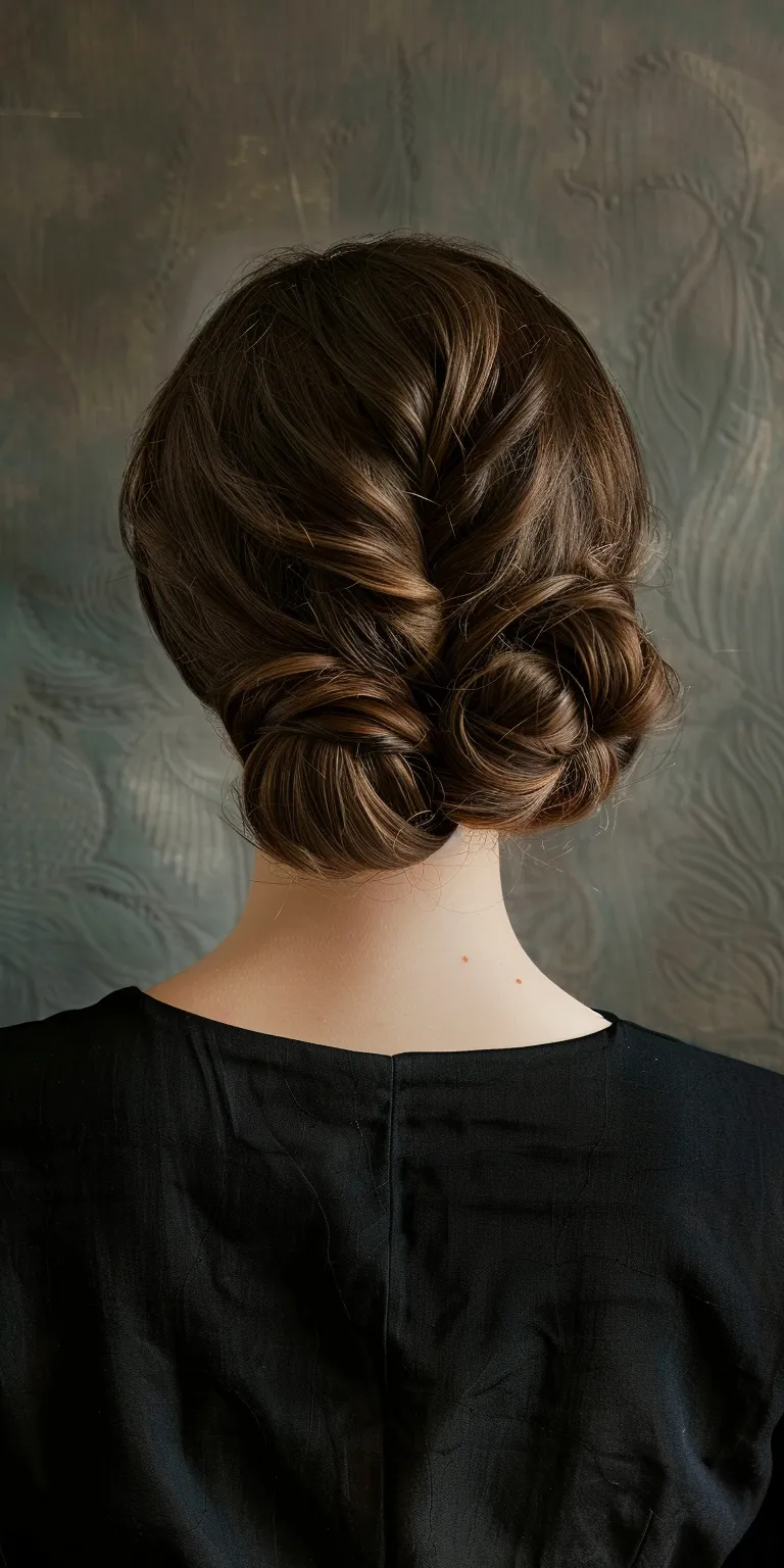 types of hairstyle Chignon, Updo, Milkmaid braid, French twist, braid