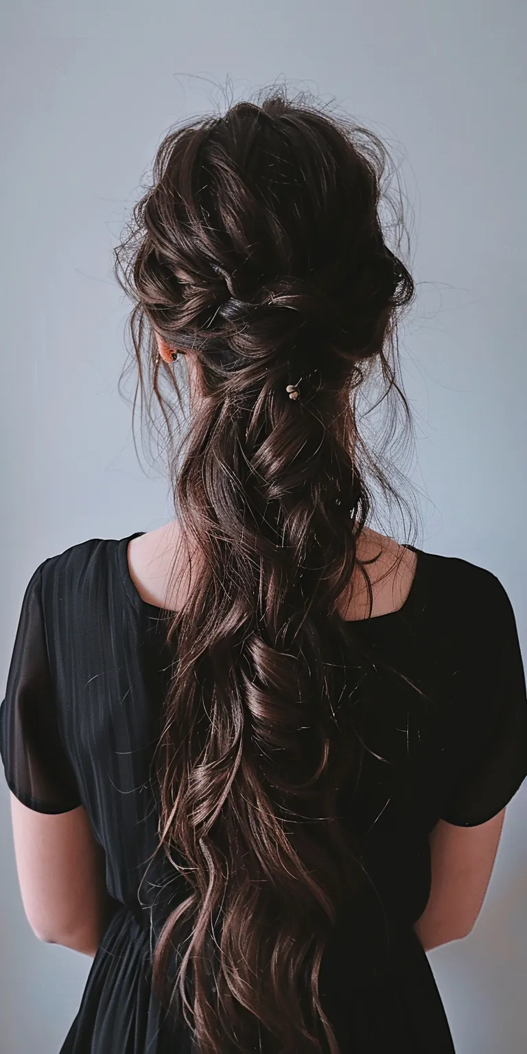 claw clip hairstyles Waterfall braids, French braid, Braid, Boho Updo