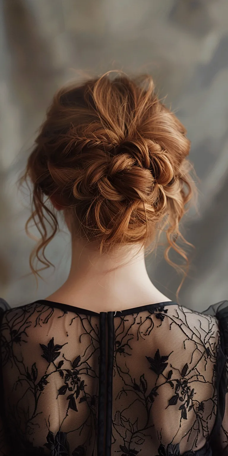 updo hairstyles for long hair Updo, Chignon, Milkmaid braid, Ballerina bun, French braid