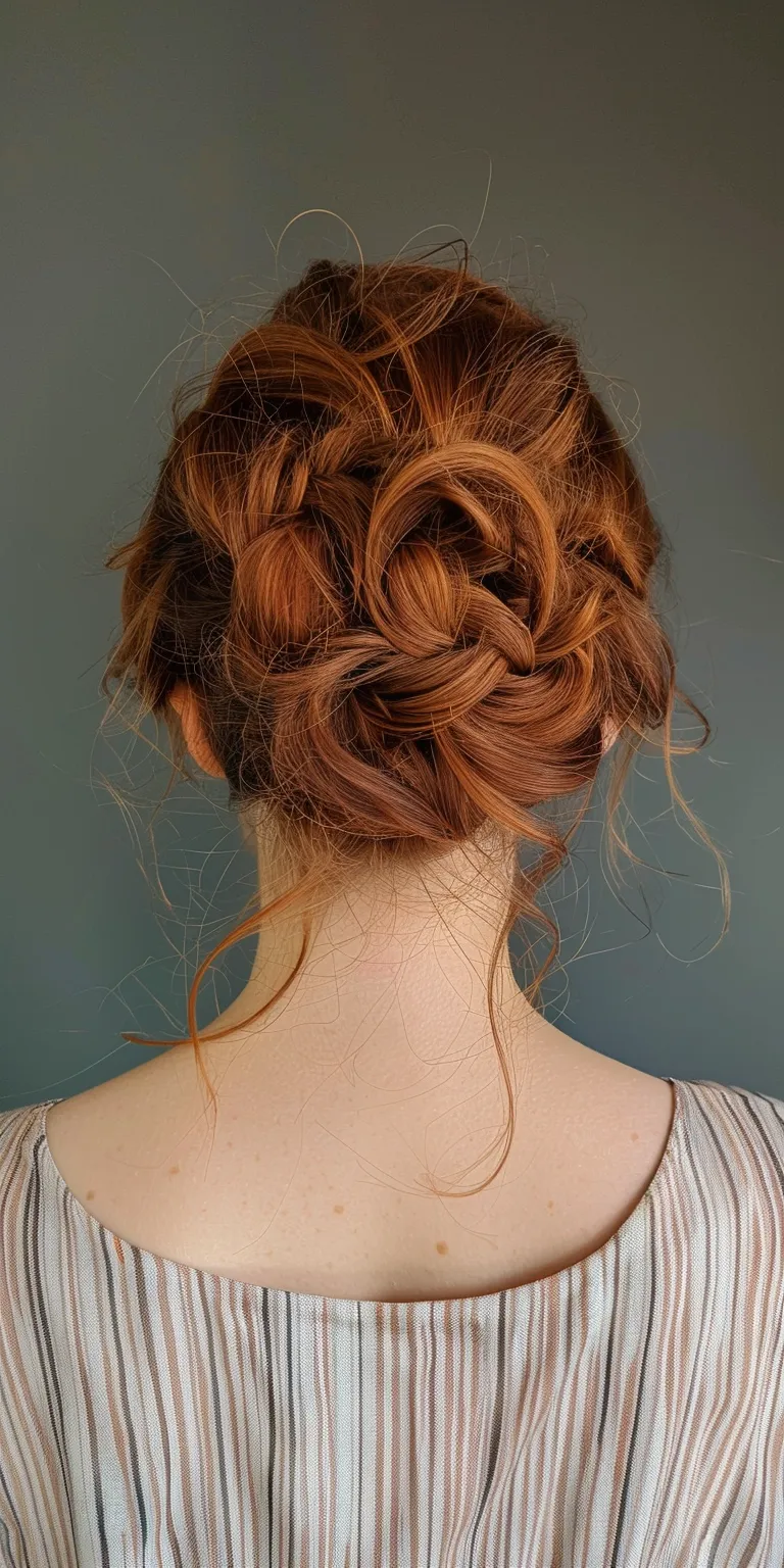 hoco hairstyles Updo, Milkmaid braid, Chignon, Ballerina bun, French twist