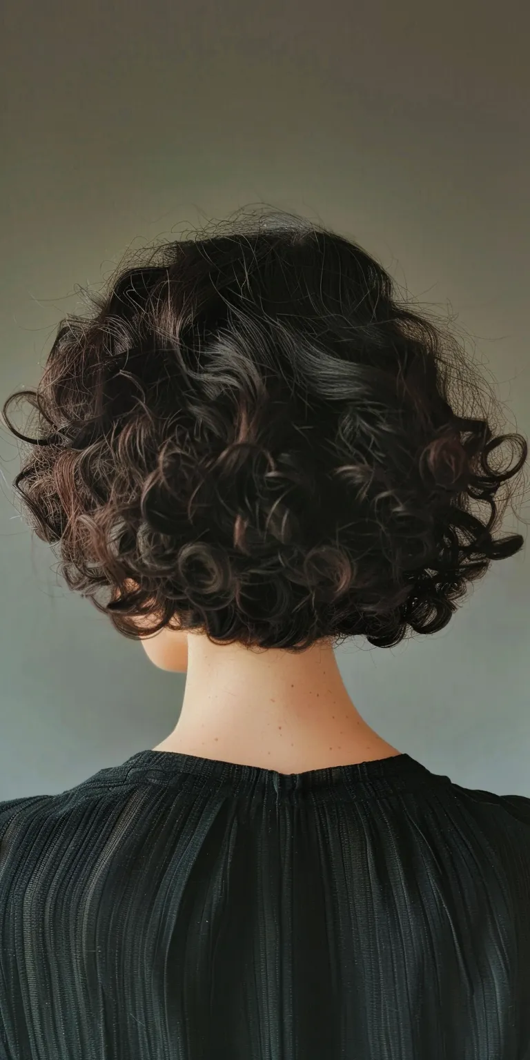 short curls Digital perm, Ringlets, Asymmetric cut, Japanese women's hairstyles, Finger wave