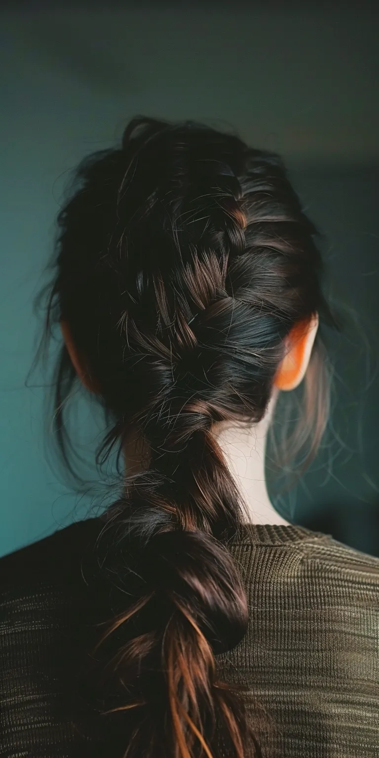 ponytail hairstyles French braid, Updo, Braid, Milkmaid Chignon