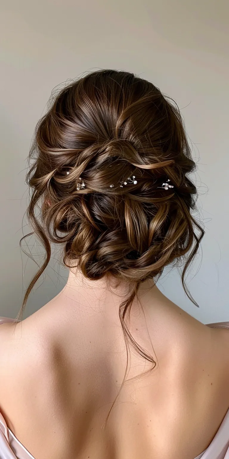 hair up hairstyles Waterfall braids, Milkmaid braid, Updo, Boho French twist