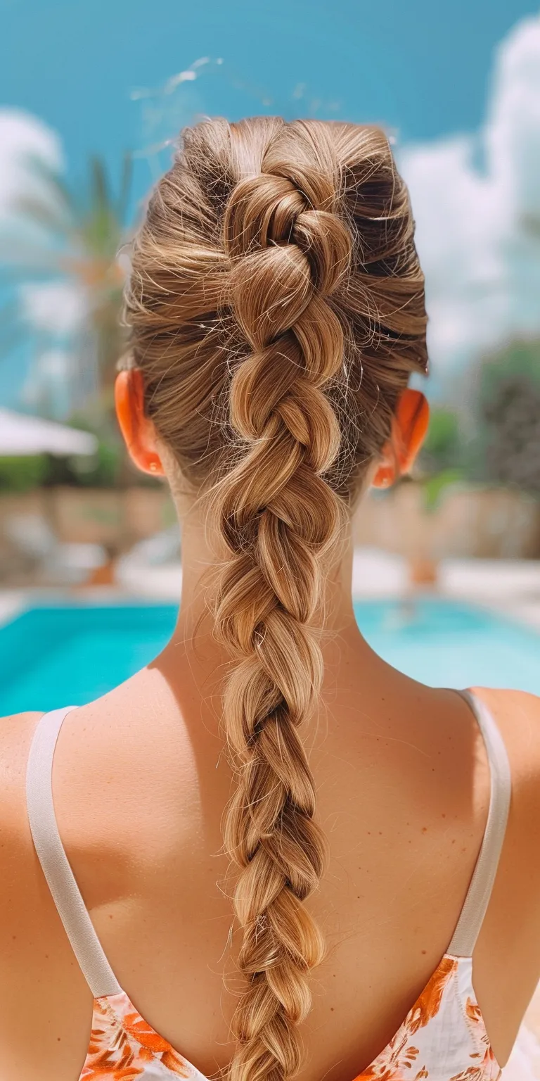 vacation hairstyles Waterfall braids, French braid, Braid, Boho twist