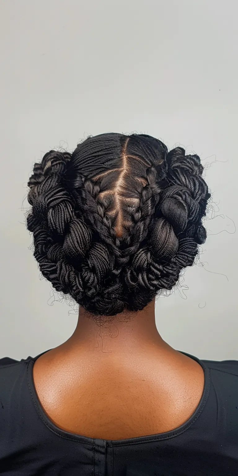 braid out French twist, Finger wave, Waterfall braids, Hair twists, Updo