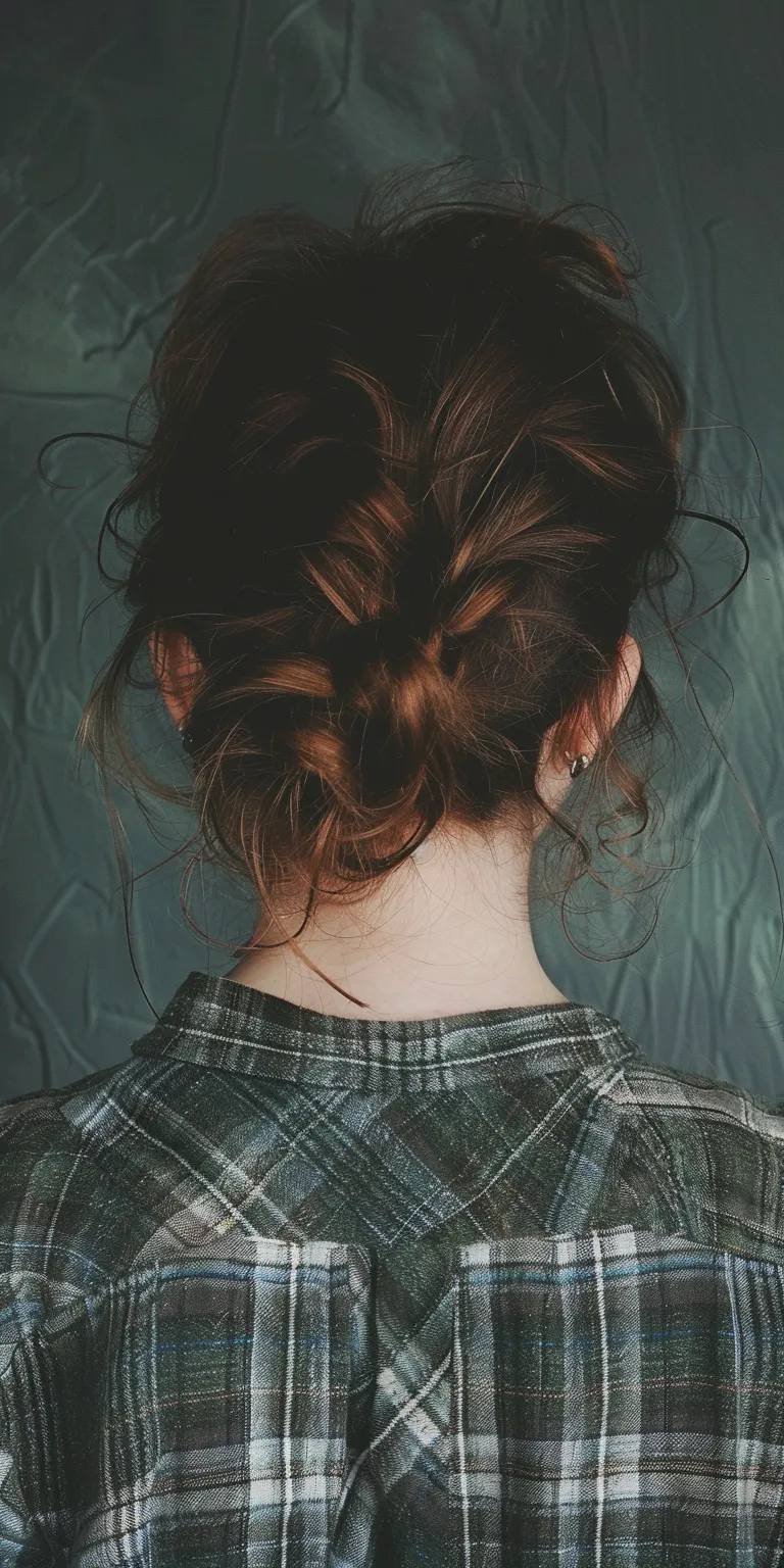 grunge hairstyles Chignon, Milkmaid braid, Updo, French twist