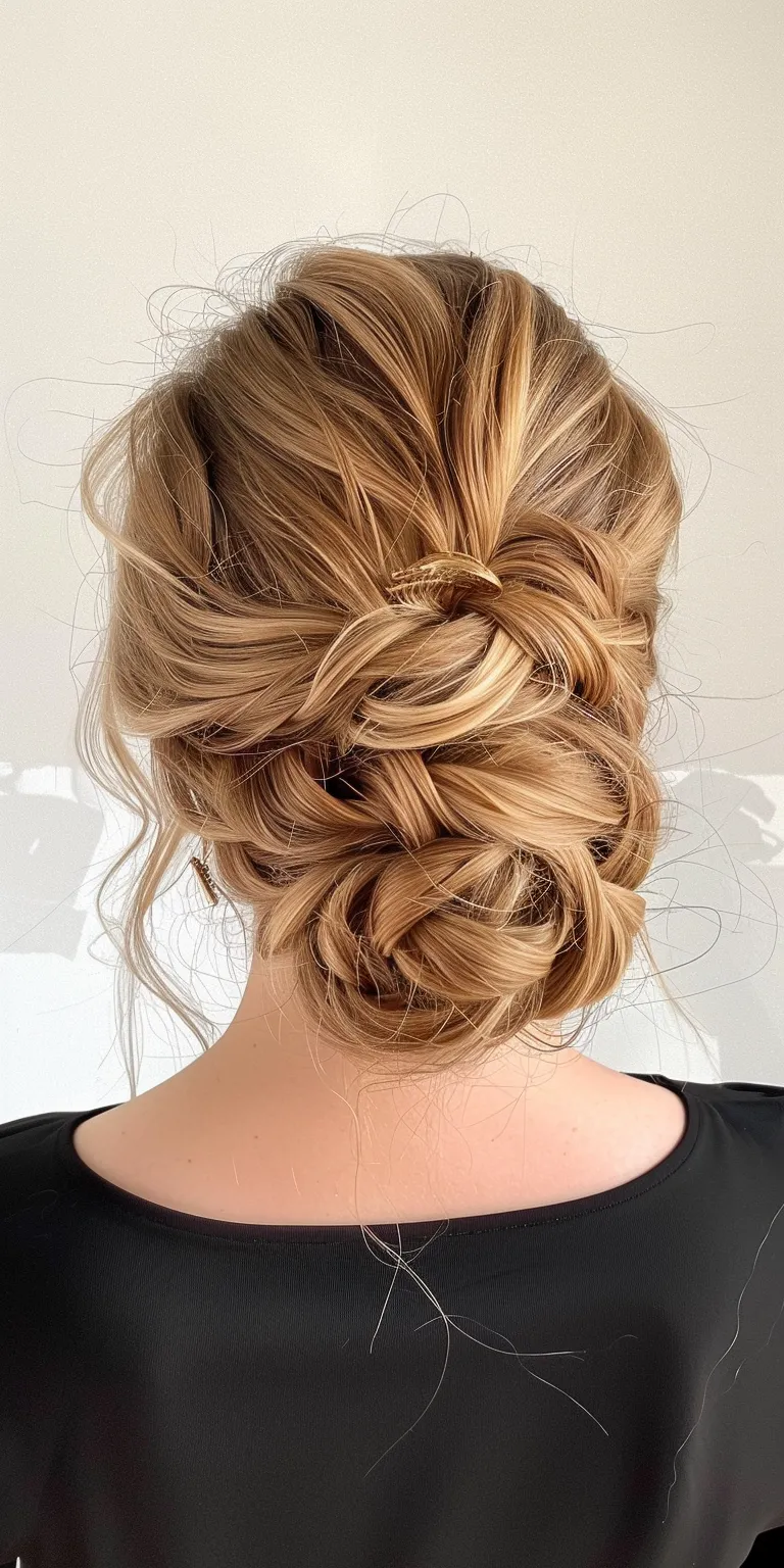 claw clip hairstyles Updo, Chignon, French twist, braid, Waterfall braids