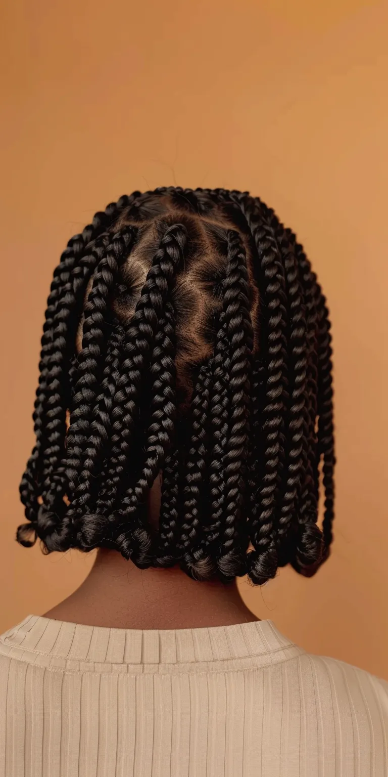 short box braids Crochet braids, Hair twists, Waterfall Cornrows, Kinky hair