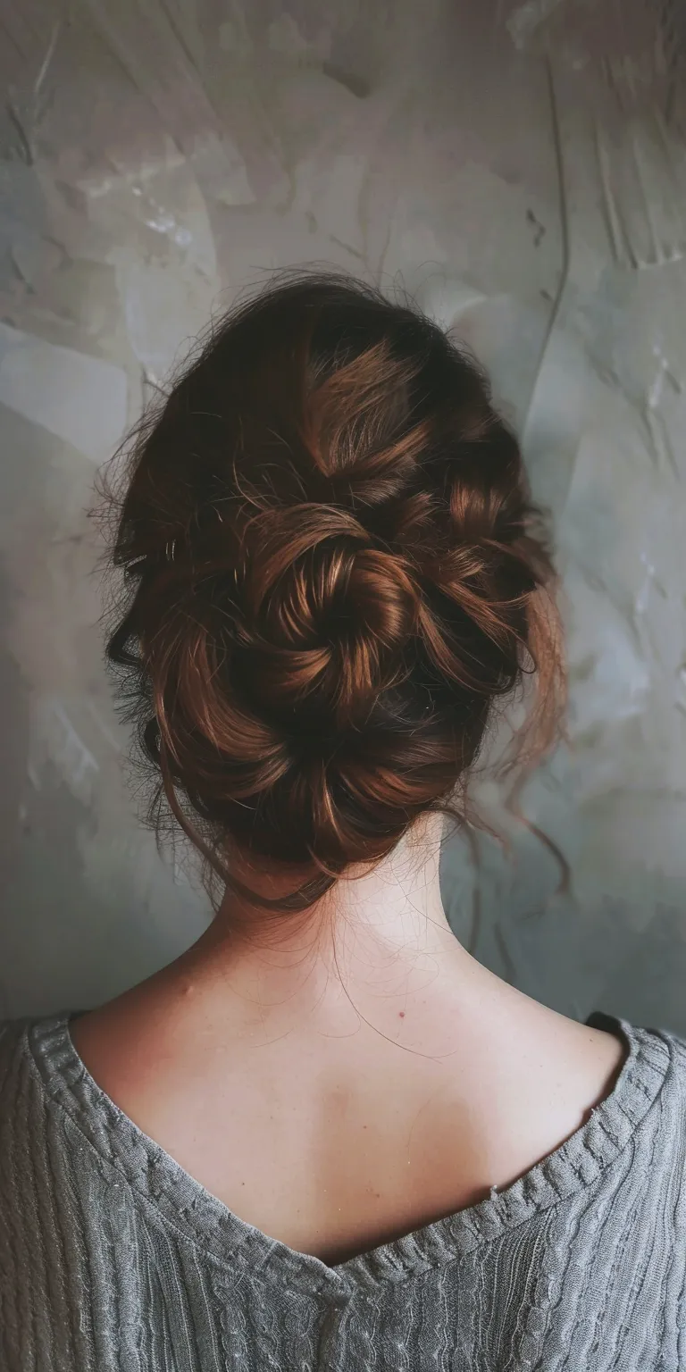 easy hair styles Updo, Chignon, Ballerina bun, Milkmaid braid, French twist