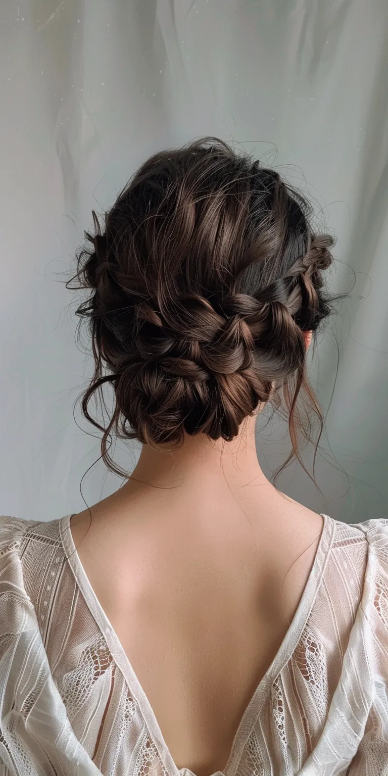 easy hairstyles for short hair Updo, Milkmaid braid, French Waterfall braids, twist