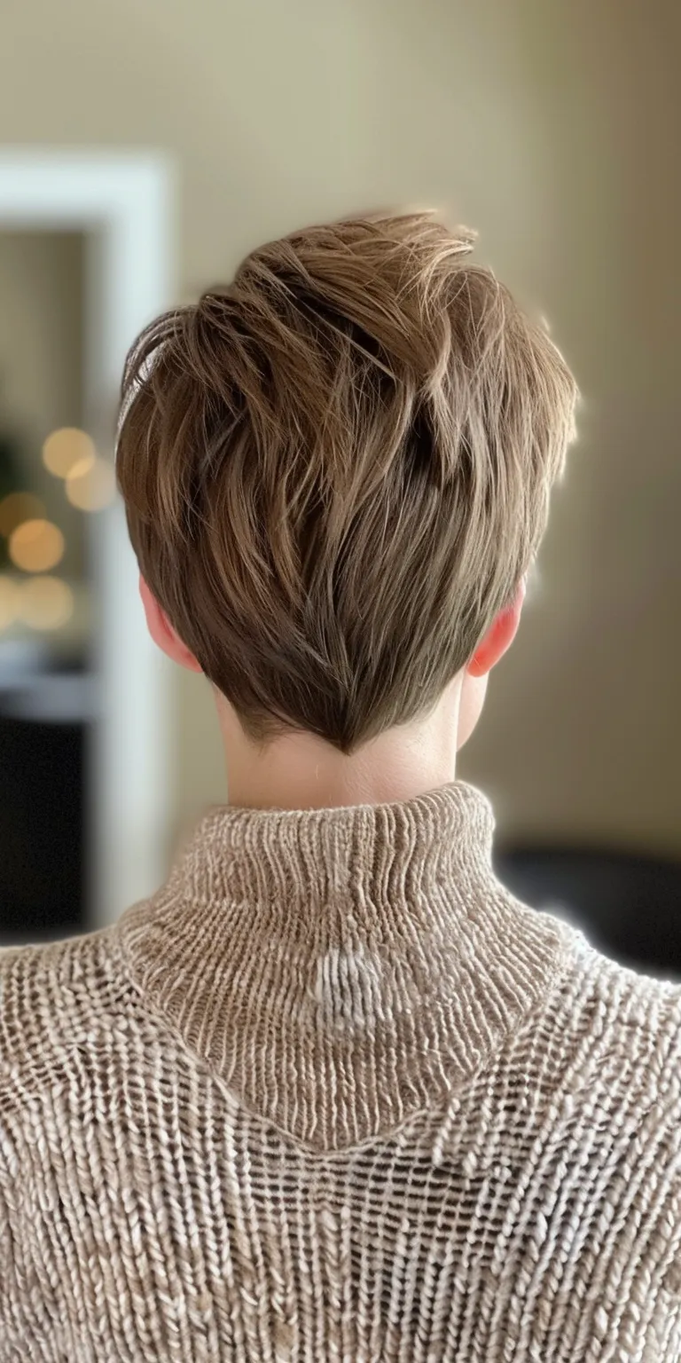 cute short hairstyles Short brush cut, Asymmetric French twist, Updo, Pixie cut