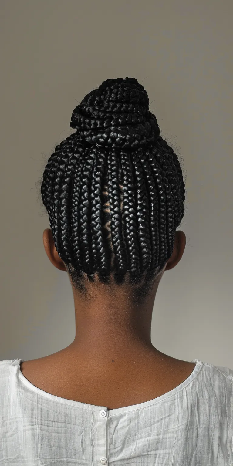 black people hairstyles Crochet braids, French twist, Hair twists, Waterfall Chignon