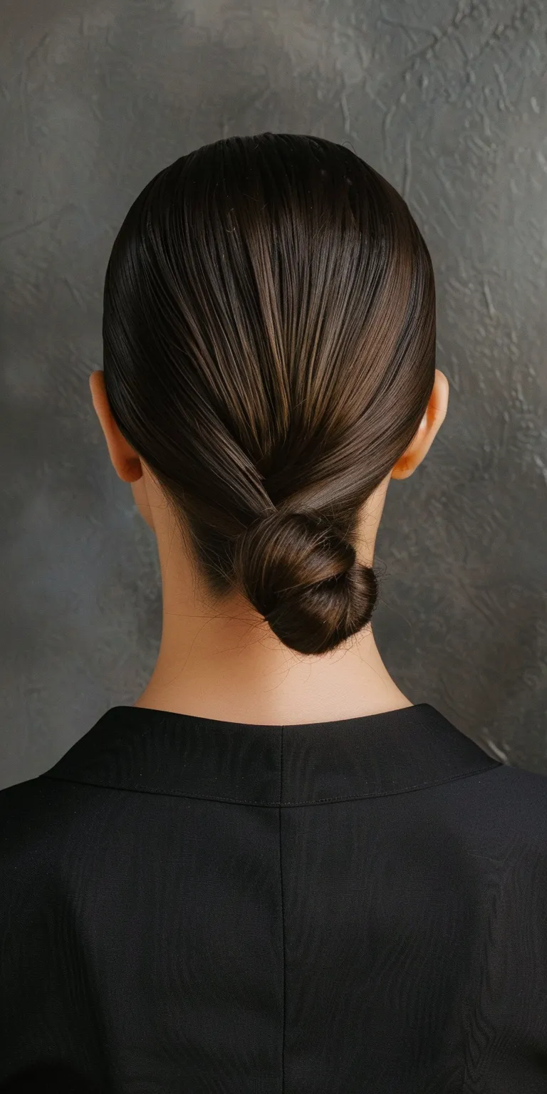 slick back hairstyle Chignon, French twist, Updo, Asymmetric cut, Japanese women's hairstyles