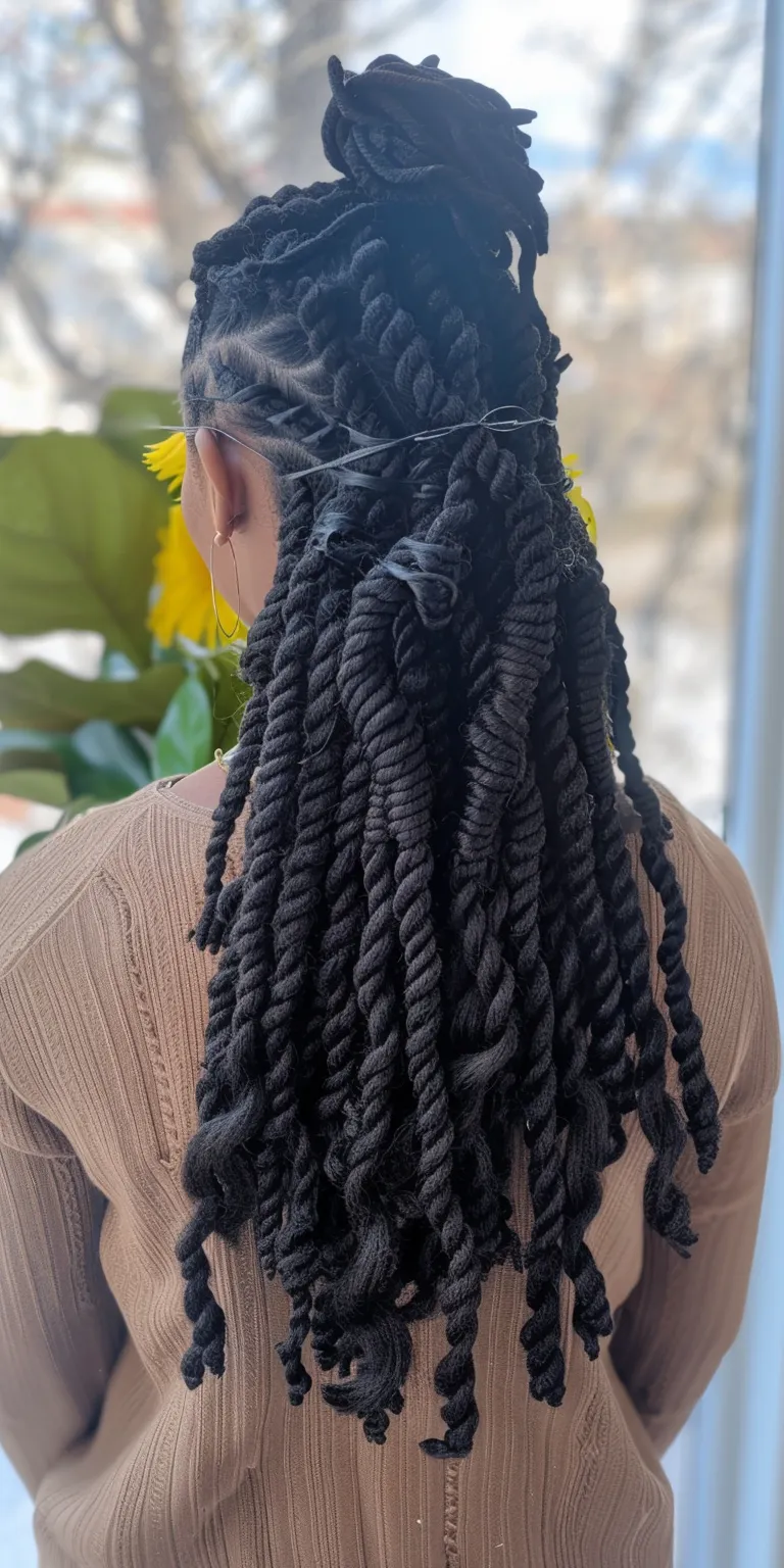 long butterfly locs Crochet braids, Waterfall Hair twists, Boho French twist