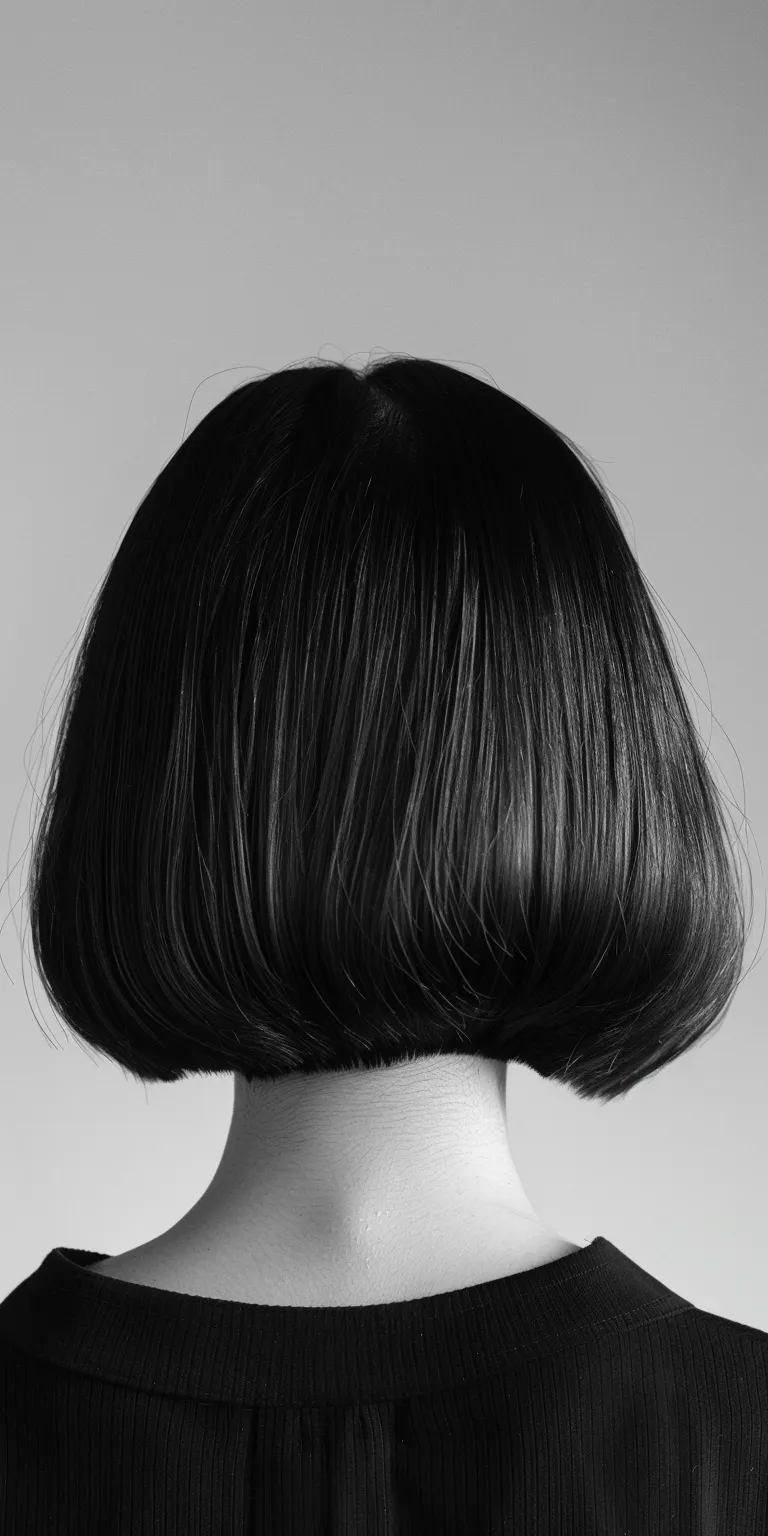 chin length bob Asymmetric cut, Bob Tonsure, Chignon, Bouffant